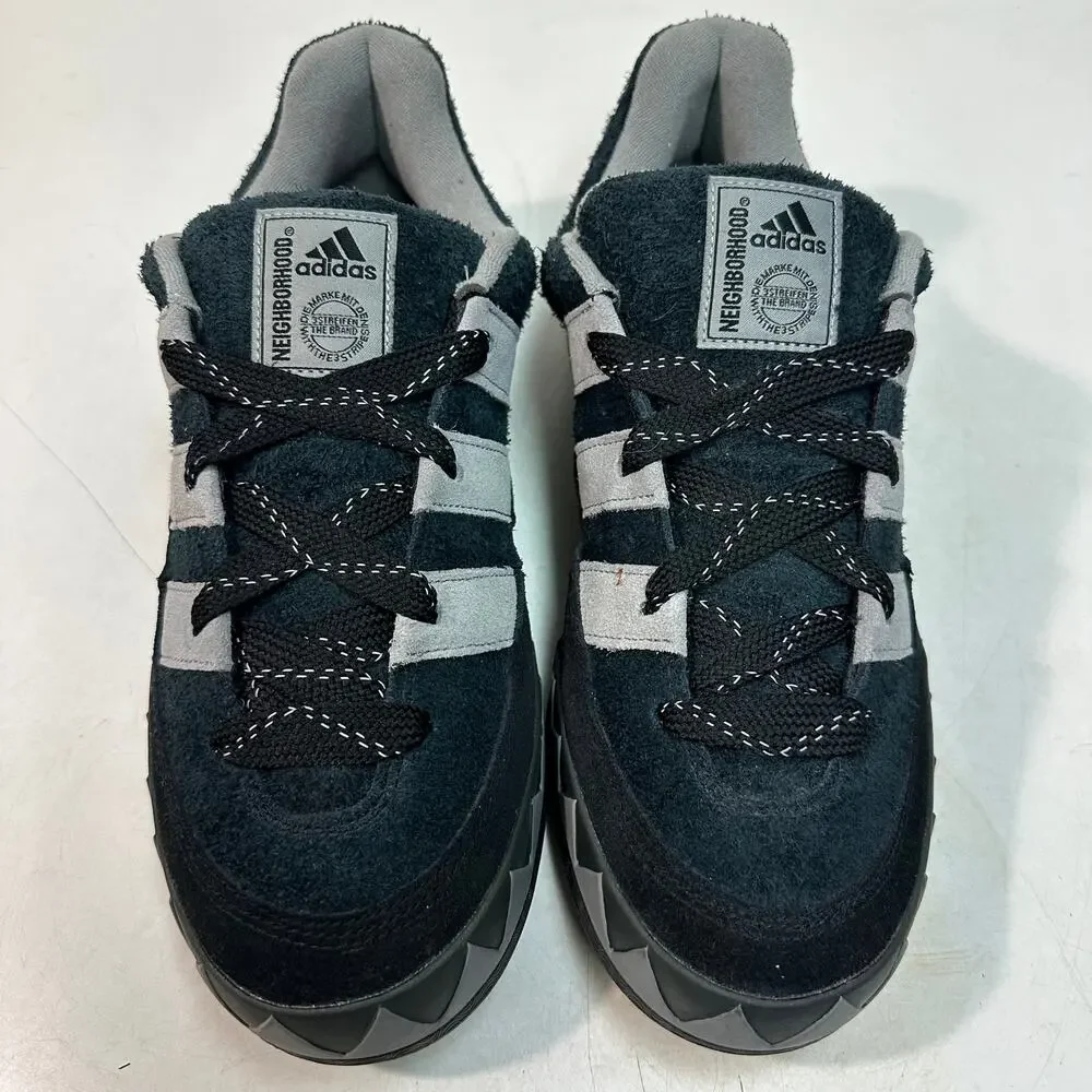 WORN TWICE Neighborhood x adidas Adimatic ‘Black’ Suede Skate Streetwear EUC 12